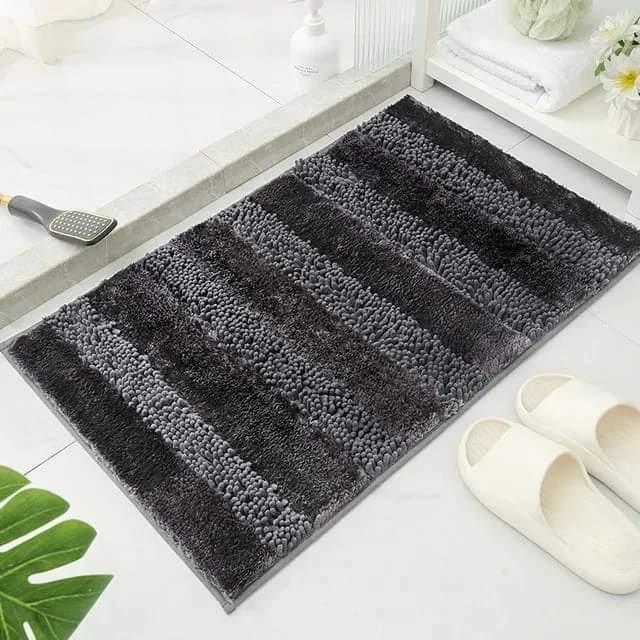 Chenille bathroom mats