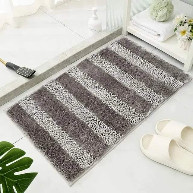 Chenille bathroom mats