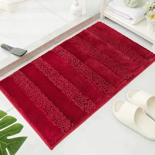 Chenille bathroom mats