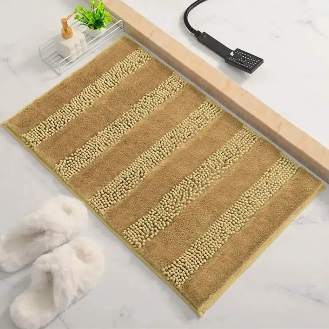 Chenille bathroom mats