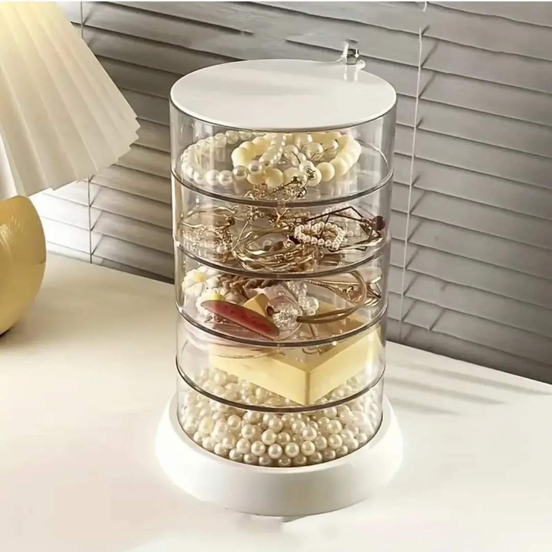 5 Layers Acrylic Rotating Jewellery Holder