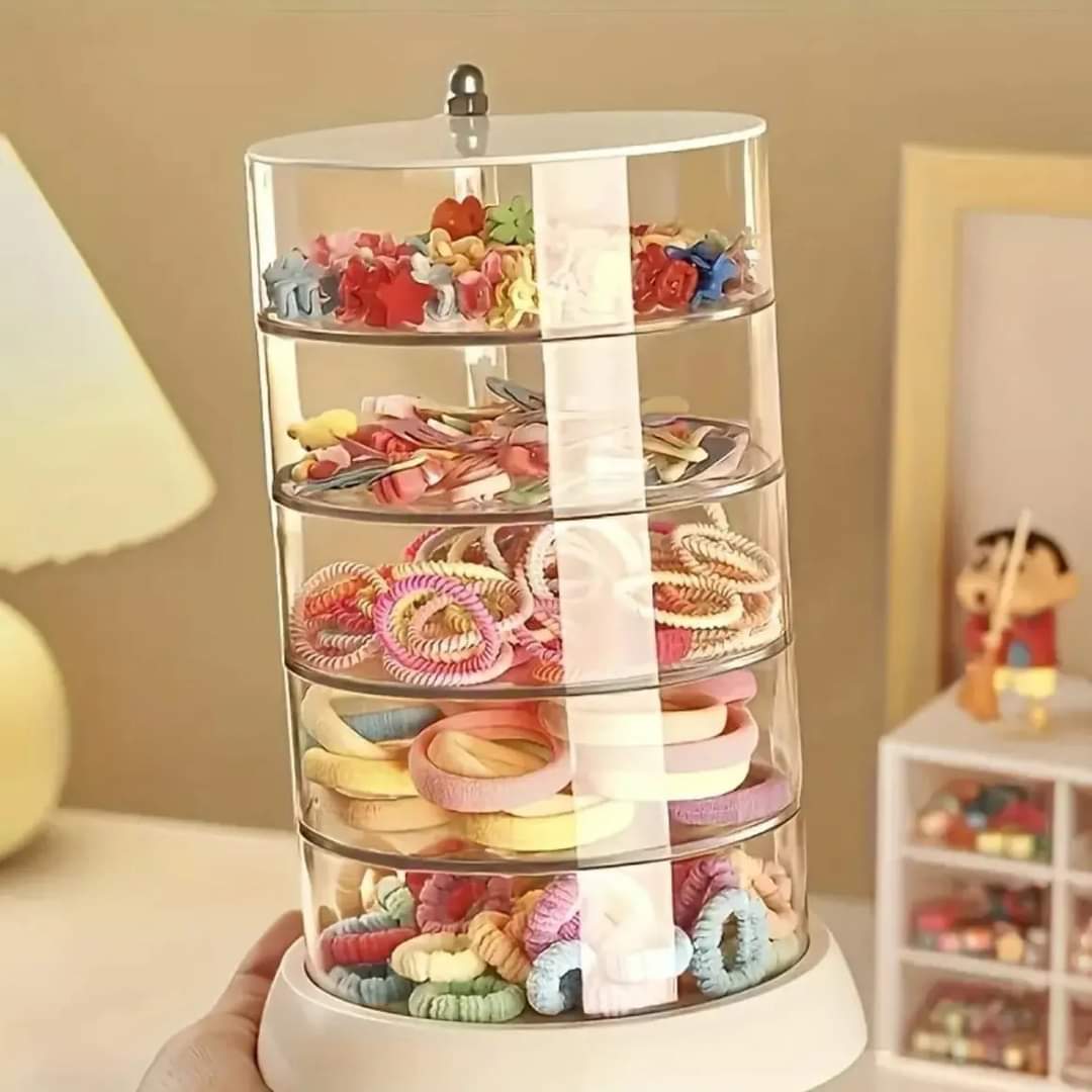 5 Layers Acrylic Rotating Jewellery Holder