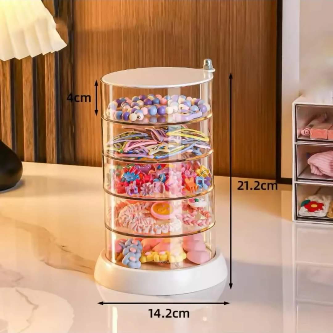 5 Layers Acrylic Rotating Jewellery Holder