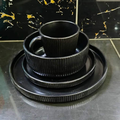 24pcs striped Ceramic Dinner Set