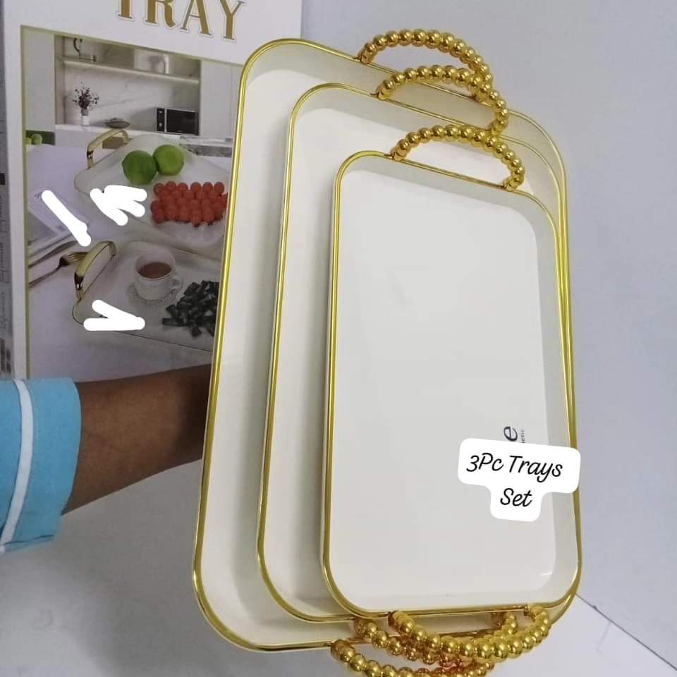 3 in 1 Tray with gold handle