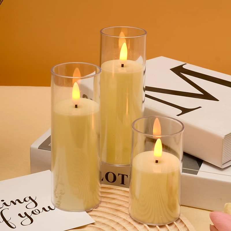 3pc Led candle set