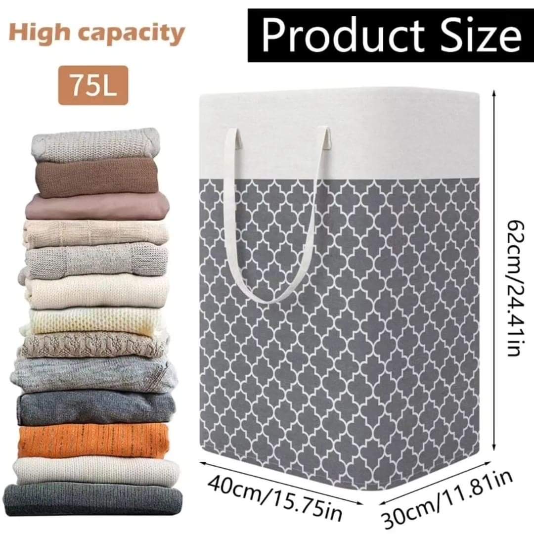 Collapsible large capacity laundry basket