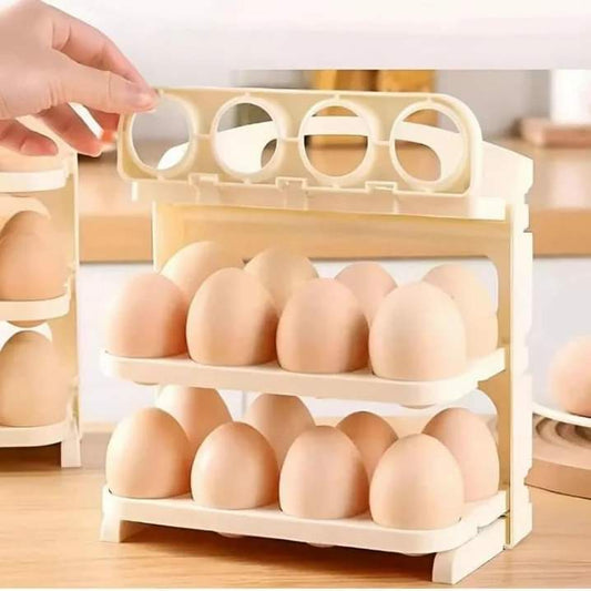 Foldable 3 layer egg tray