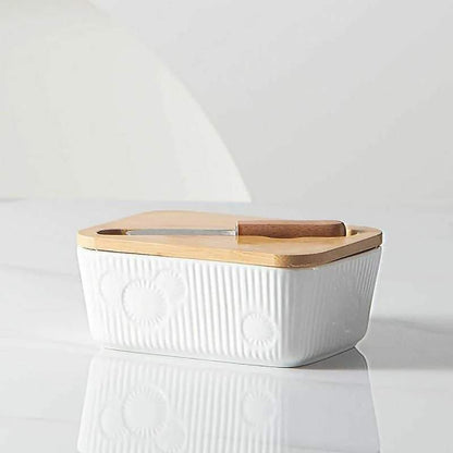 Porcelain butter set