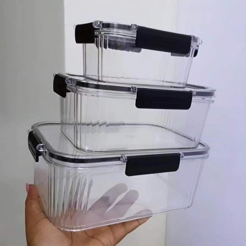 3pc acrylic food containers