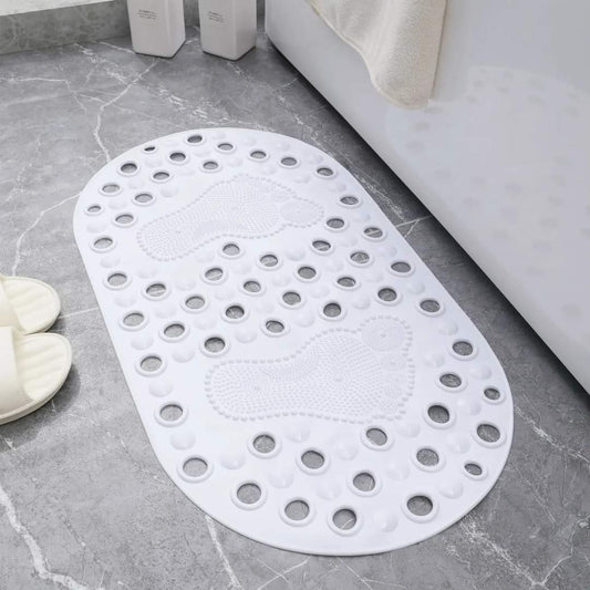 Bathroom antislip mat with footprints