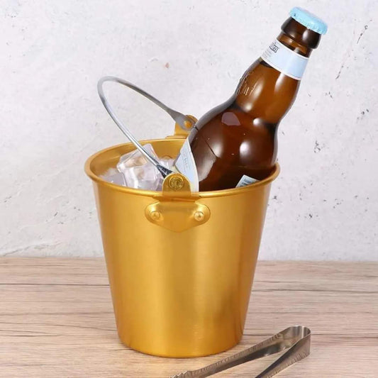 Gold stainless steel ice bucket -