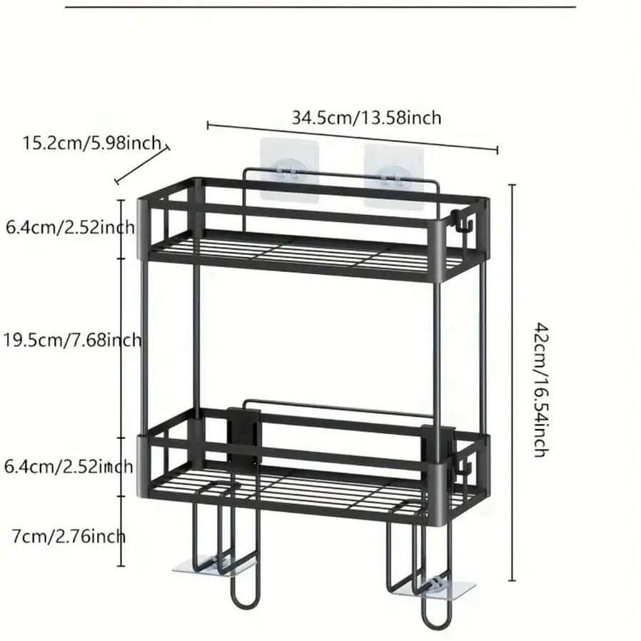 Double layer over the toilet rack