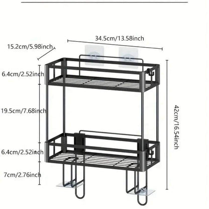 Double layer over the toilet rack