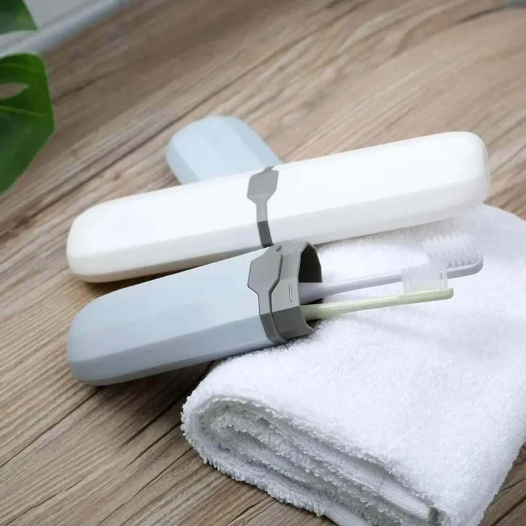 Portable tooth brush/paste holder