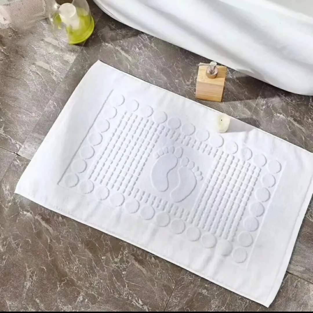 White Cotton Bathroom mats