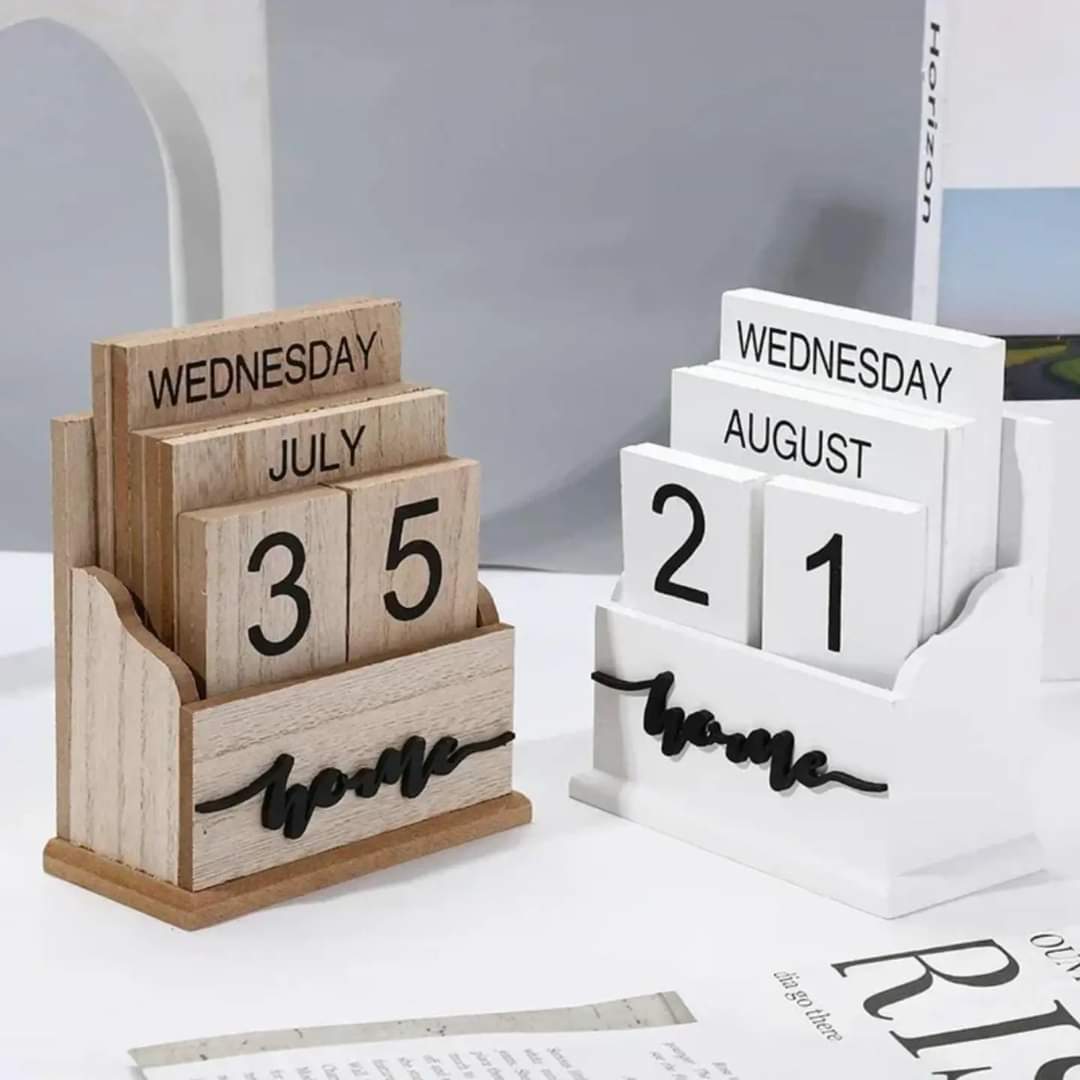 Reusable Wooden Calendar Home