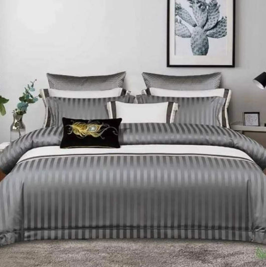 Cotton Satin Stripped Duvet cover sets