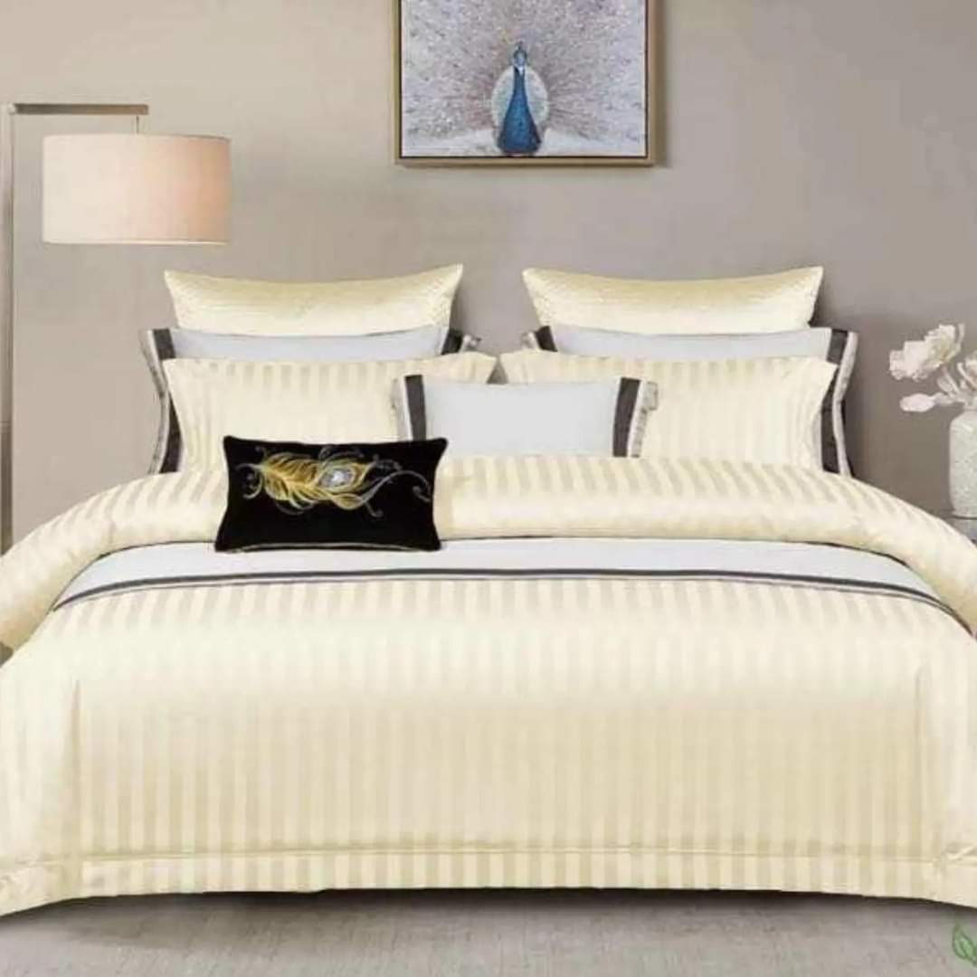 Cotton Satin Stripped Duvet cover sets