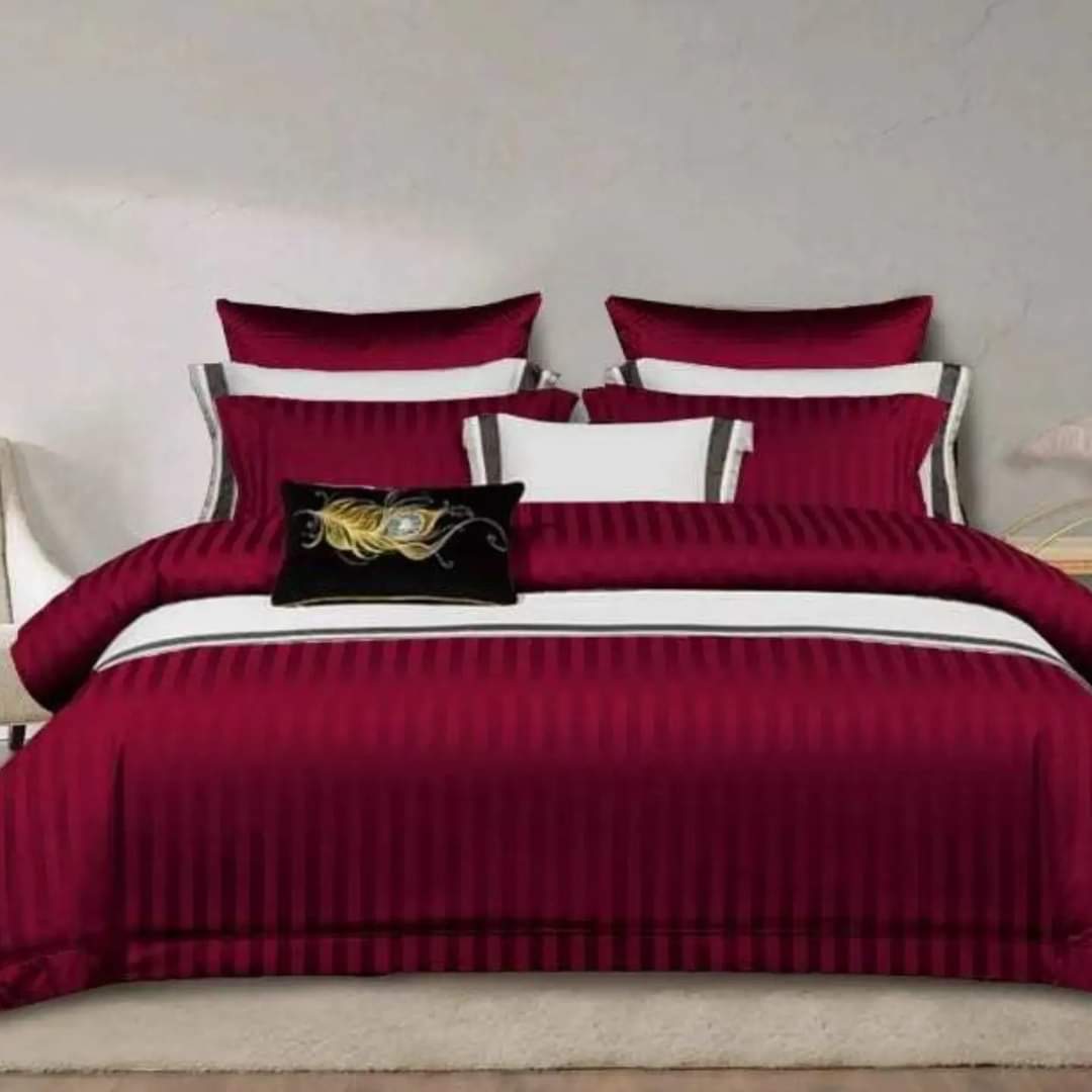 Cotton Satin Stripped Duvet cover sets