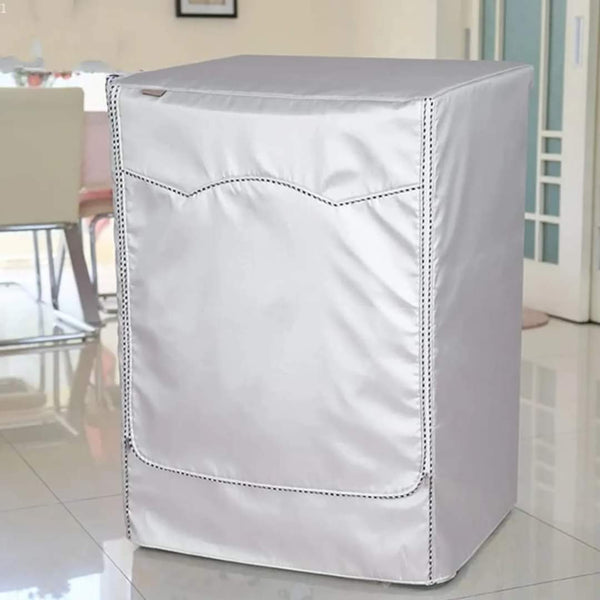 XXL Front Load Washing Machine Protective Dust-Proof Cover, Silver, 10-20KG Capacity