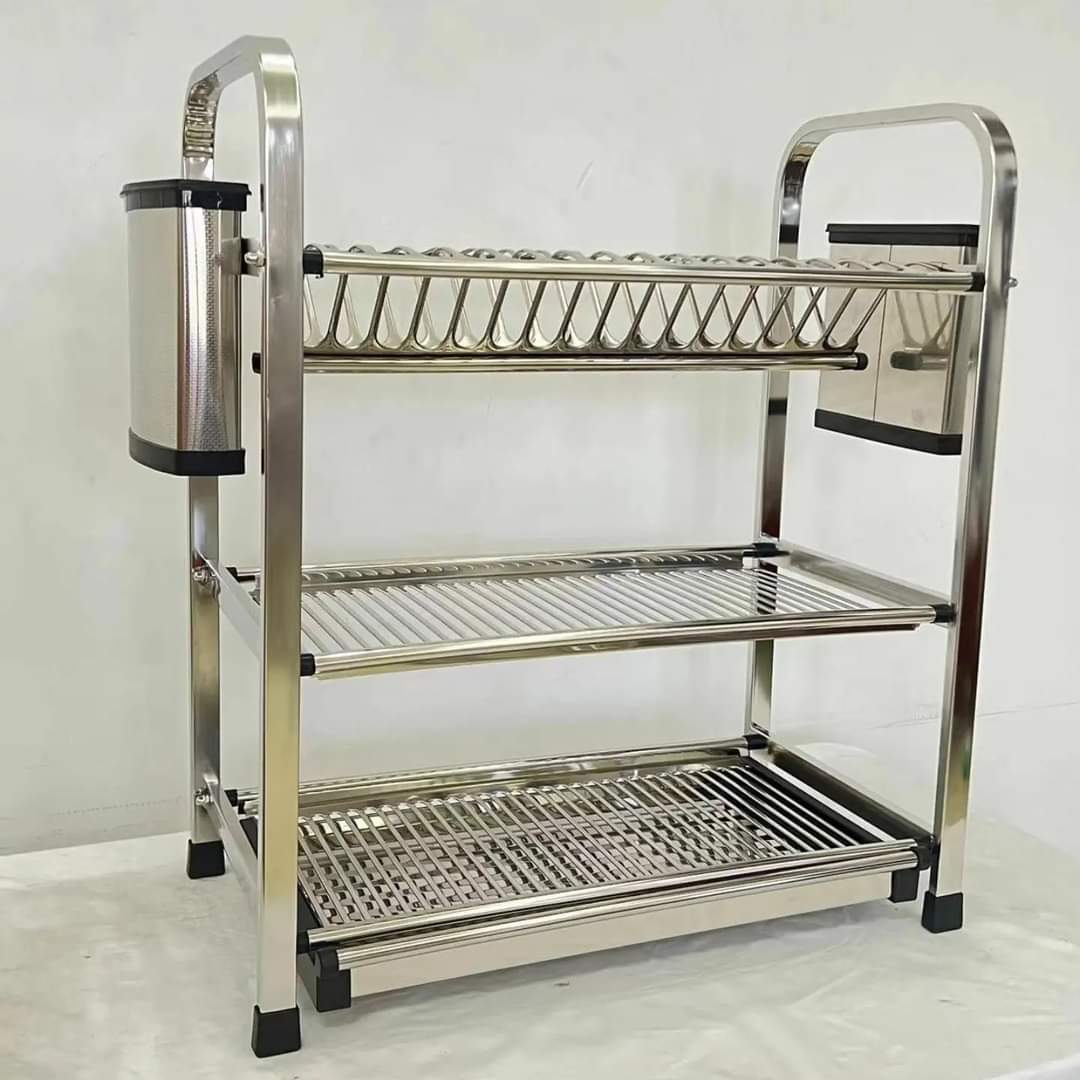 3 tier Aluminum Kitchen Dish rack