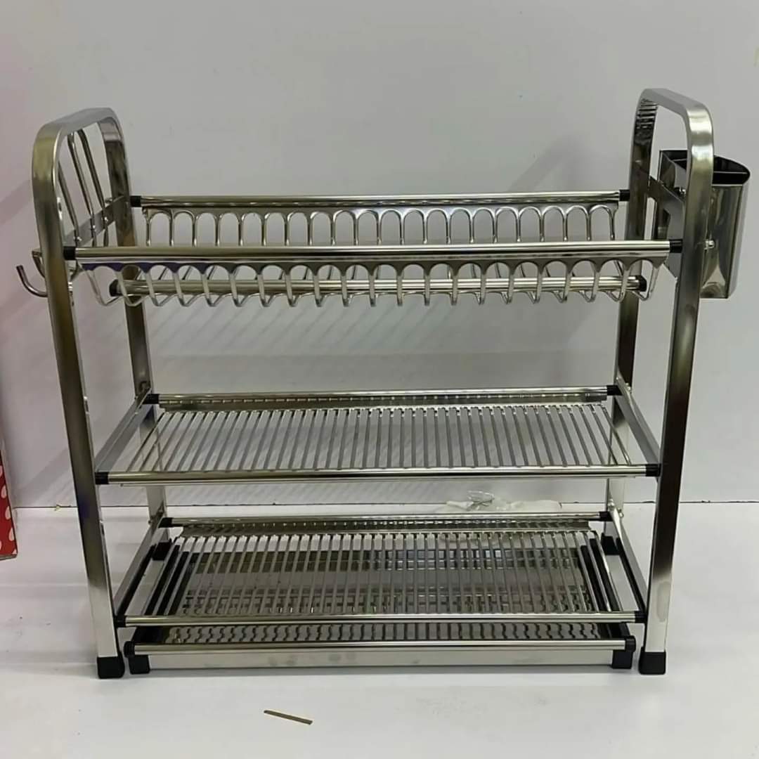 3 tier Aluminum Kitchen Dish rack