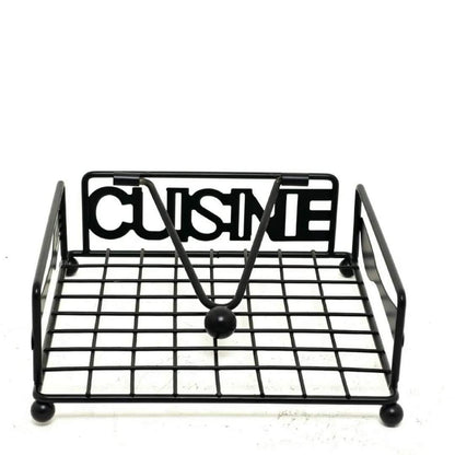 Black  Metal Napkin Holder