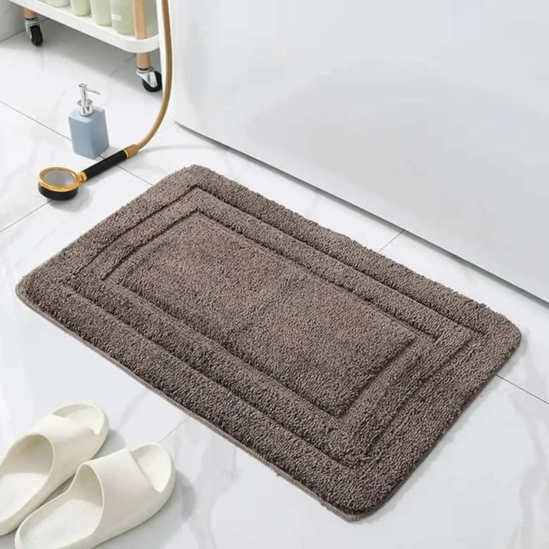 Flocking bathroom mats