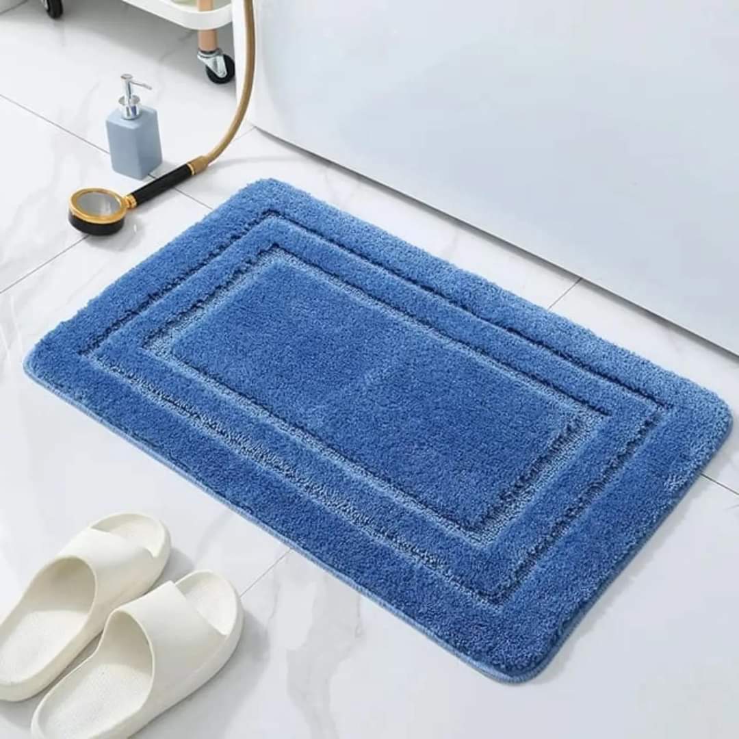 Flocking bathroom mats