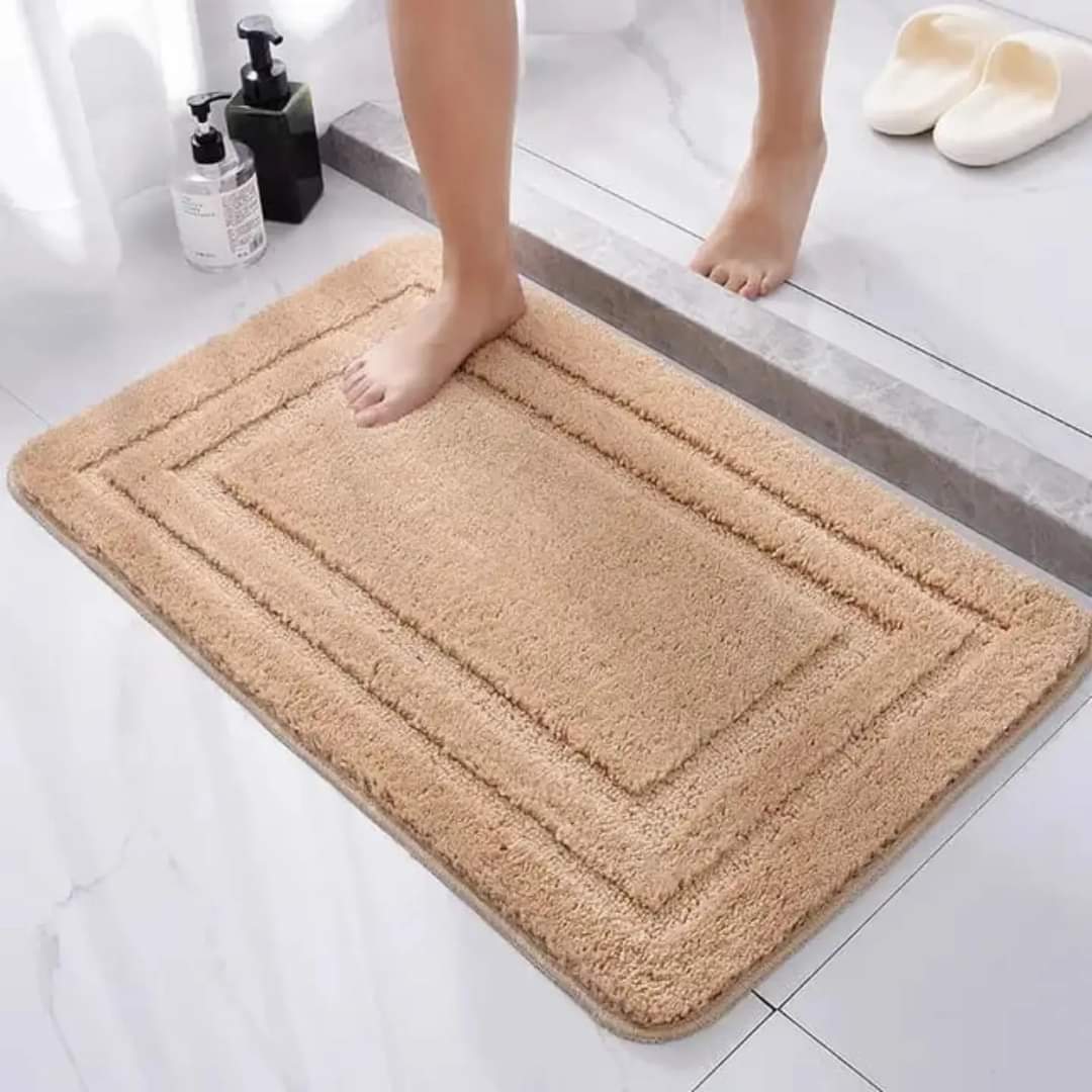 Flocking bathroom mats
