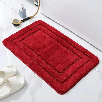 Flocking bathroom mats