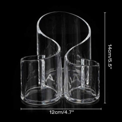 3 compartment cosmetic/brush organizer