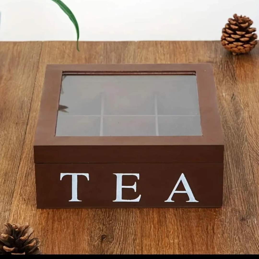 9 Grid Wooden Tea Box