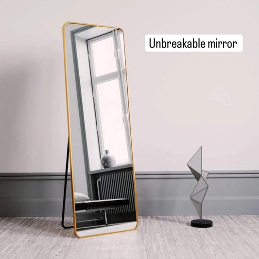 Unbreakable Full Length Mirror with Metallic Frame