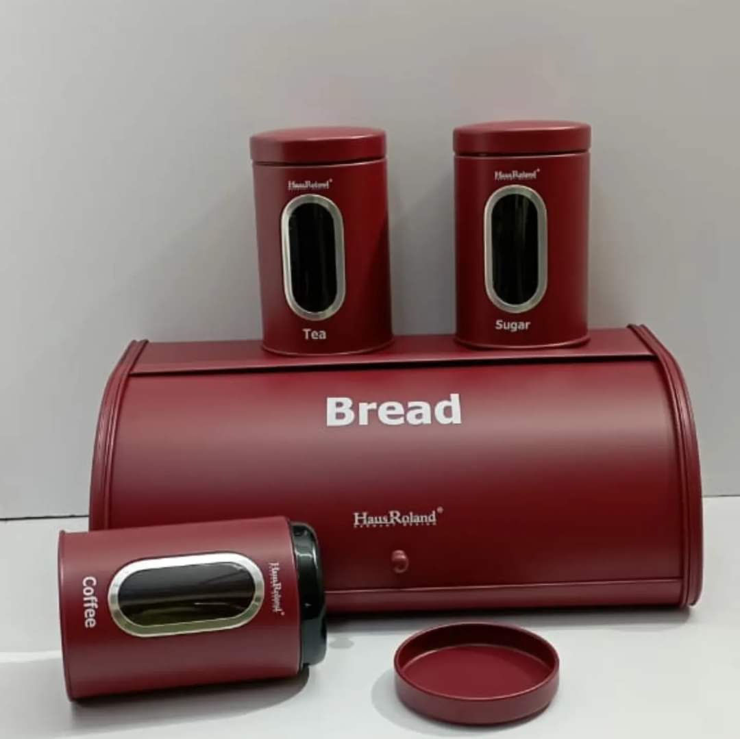 Bread Storage bin with 3 pcs cannisters