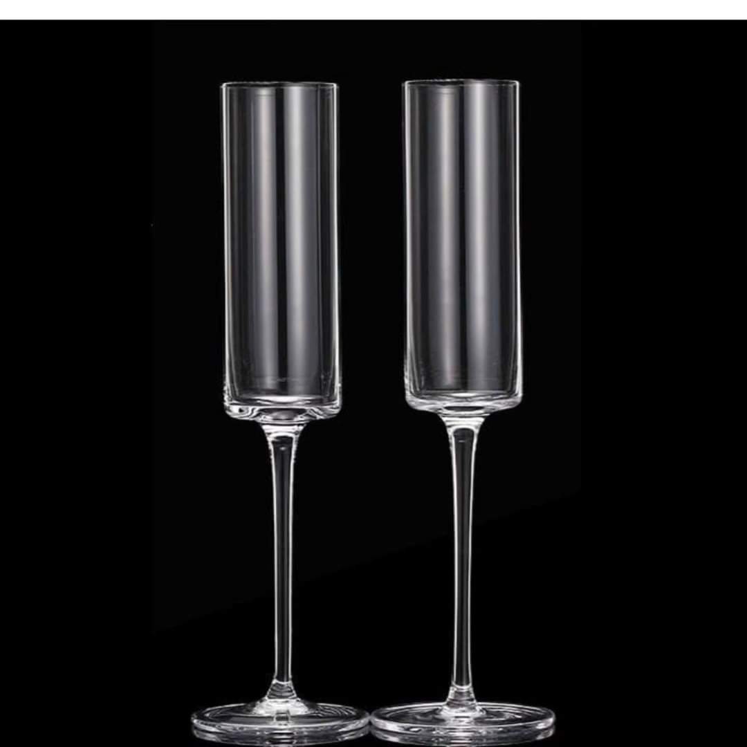 6 pcs Champagne flute glass acrylic