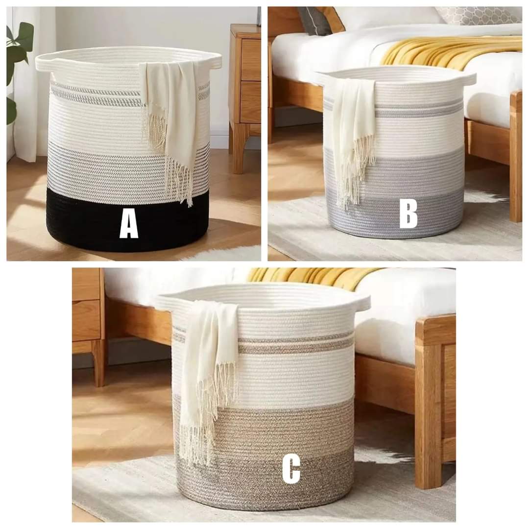 Cotton Rope Laundry Basket