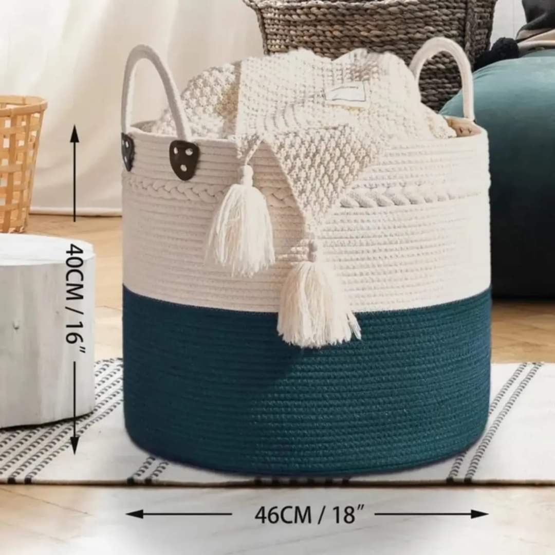 Cotton Rope Laundry Basket