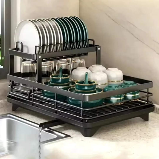 Large capacity cutlery dish rack