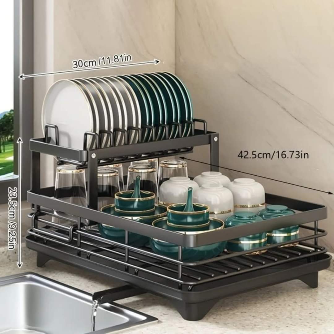 Large capacity cutlery dish rack