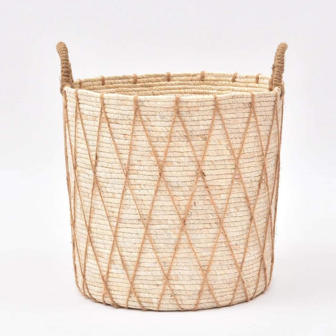 Set of 3 Stackable handmade baskets