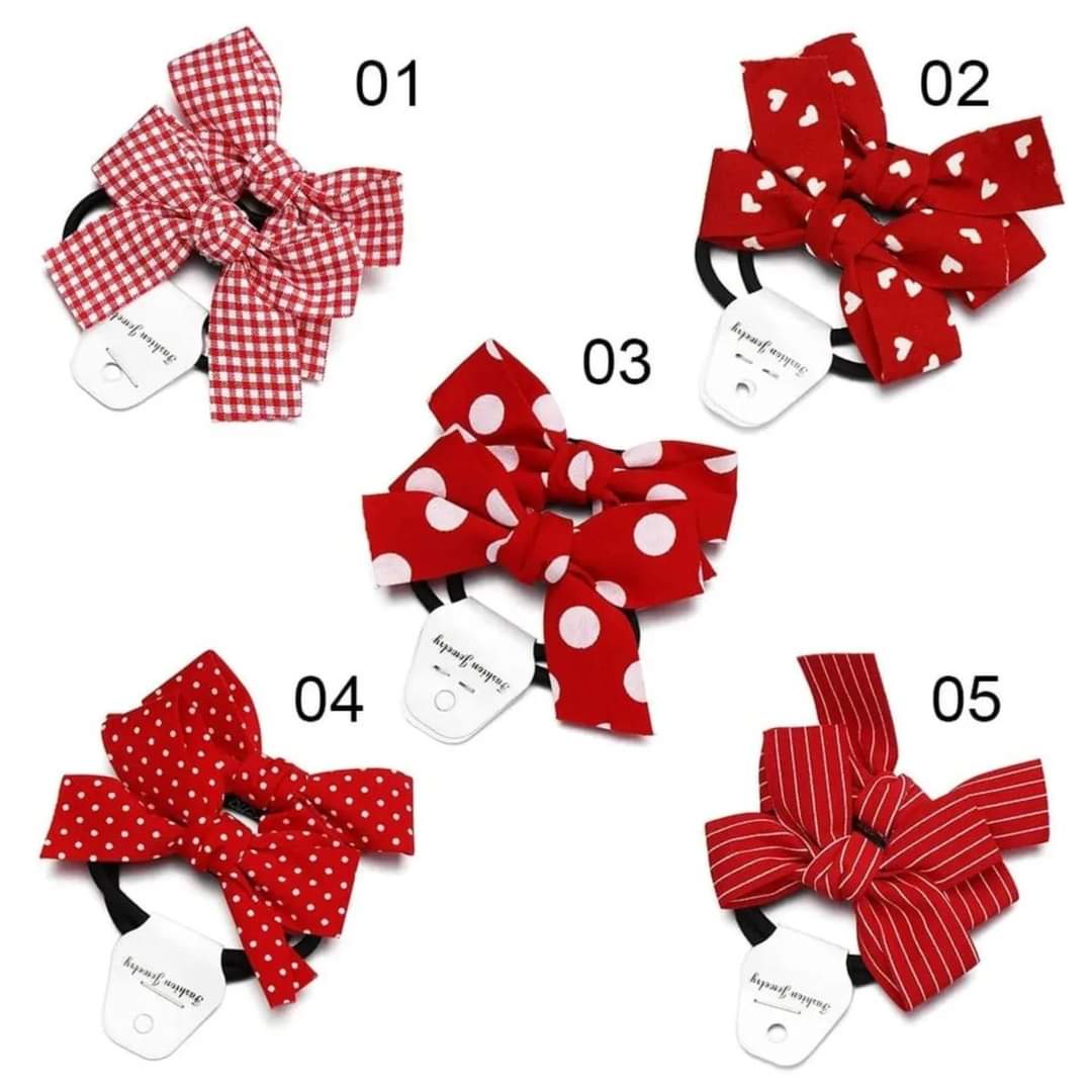 2pcs Christmas Bow Tie Hair Bands