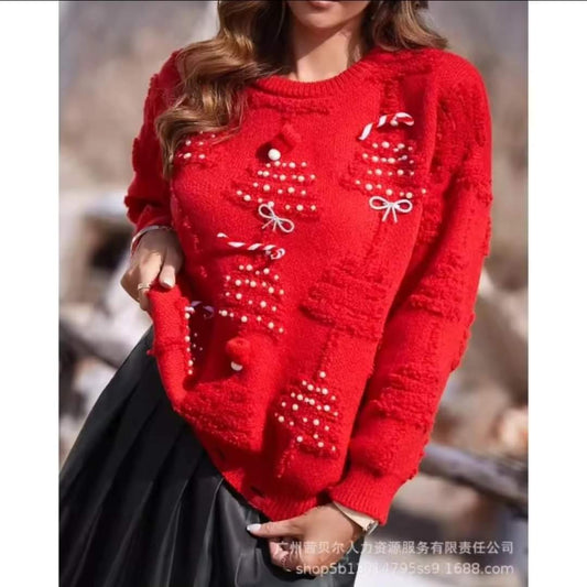 Christmas sweater red ,white