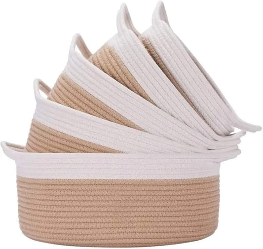 5pc set Cotton rope baskets set