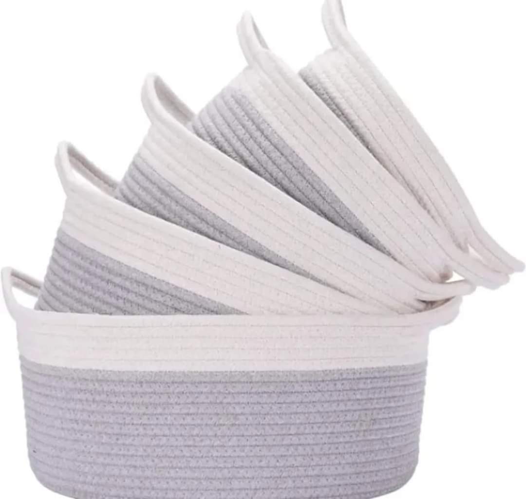 5pc set Cotton rope baskets set