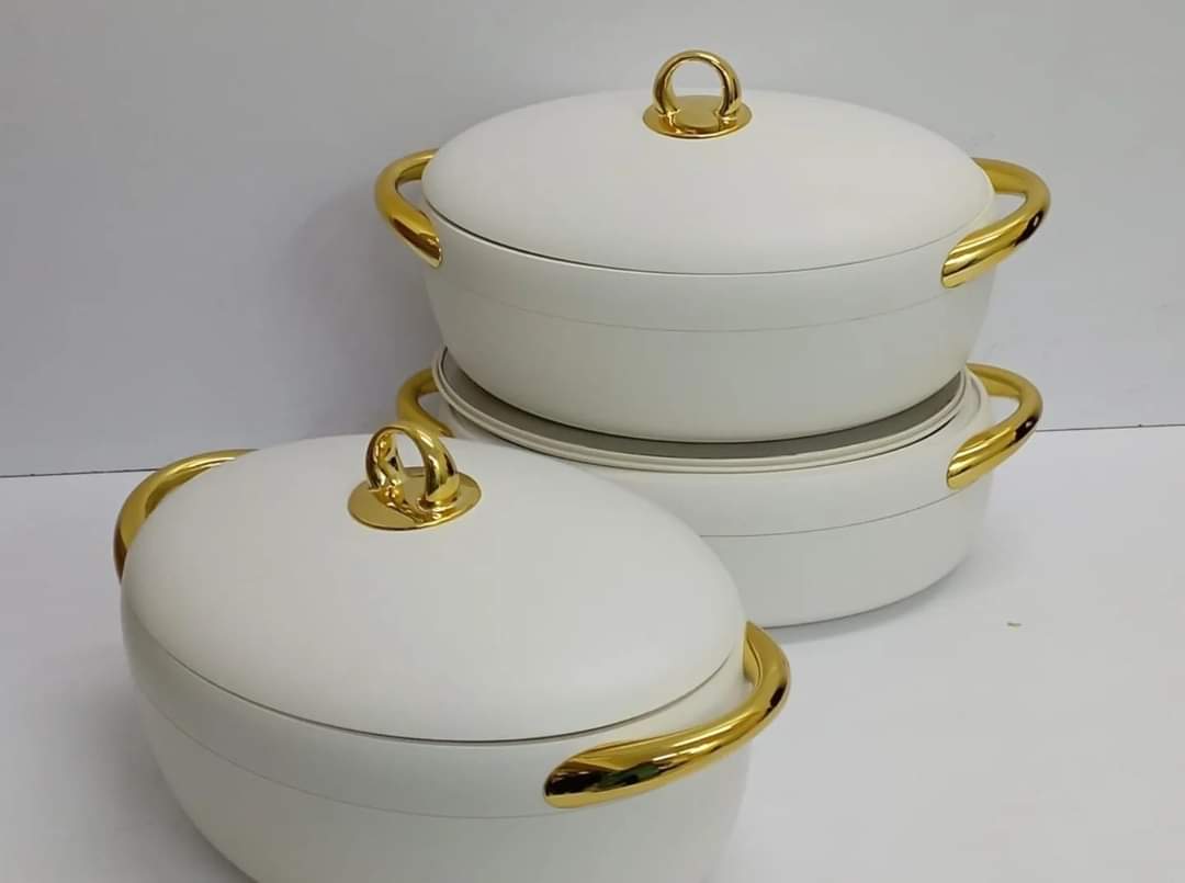 3pc Oval Insulated Hotpots Set