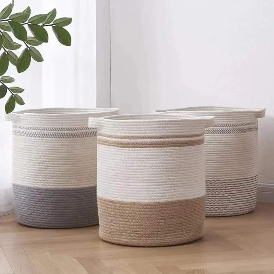 Hand woven multi-purpose basket