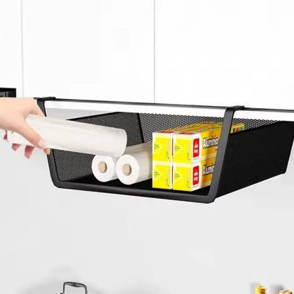 Under the shelf meshed cabinet organizer