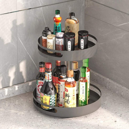 Rotating  Metallic Spice Cosmetic Storage Rack